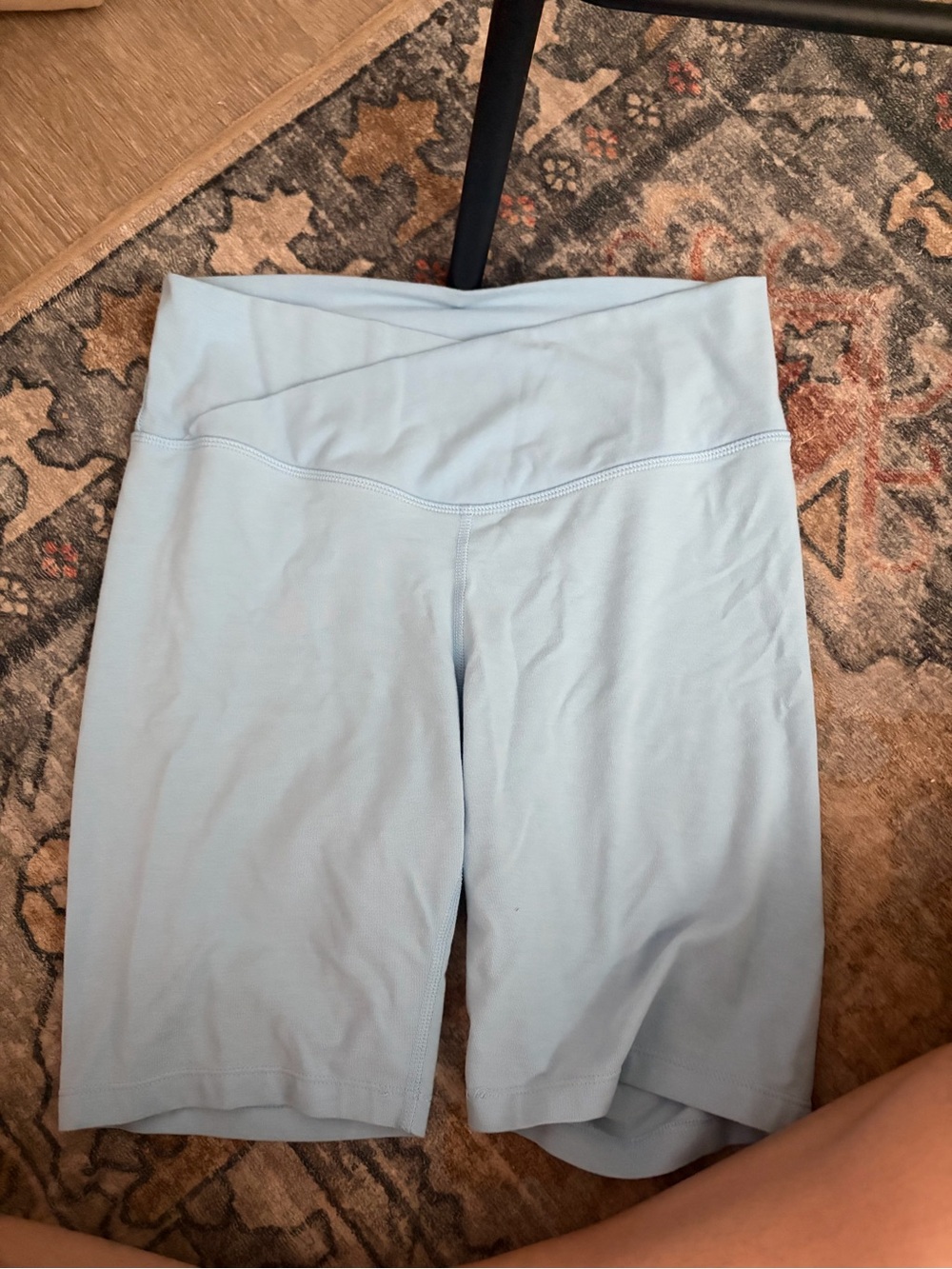 Old Navy Soft Sky Blue High-Waist Bike Shorts - Picture 2 of 2